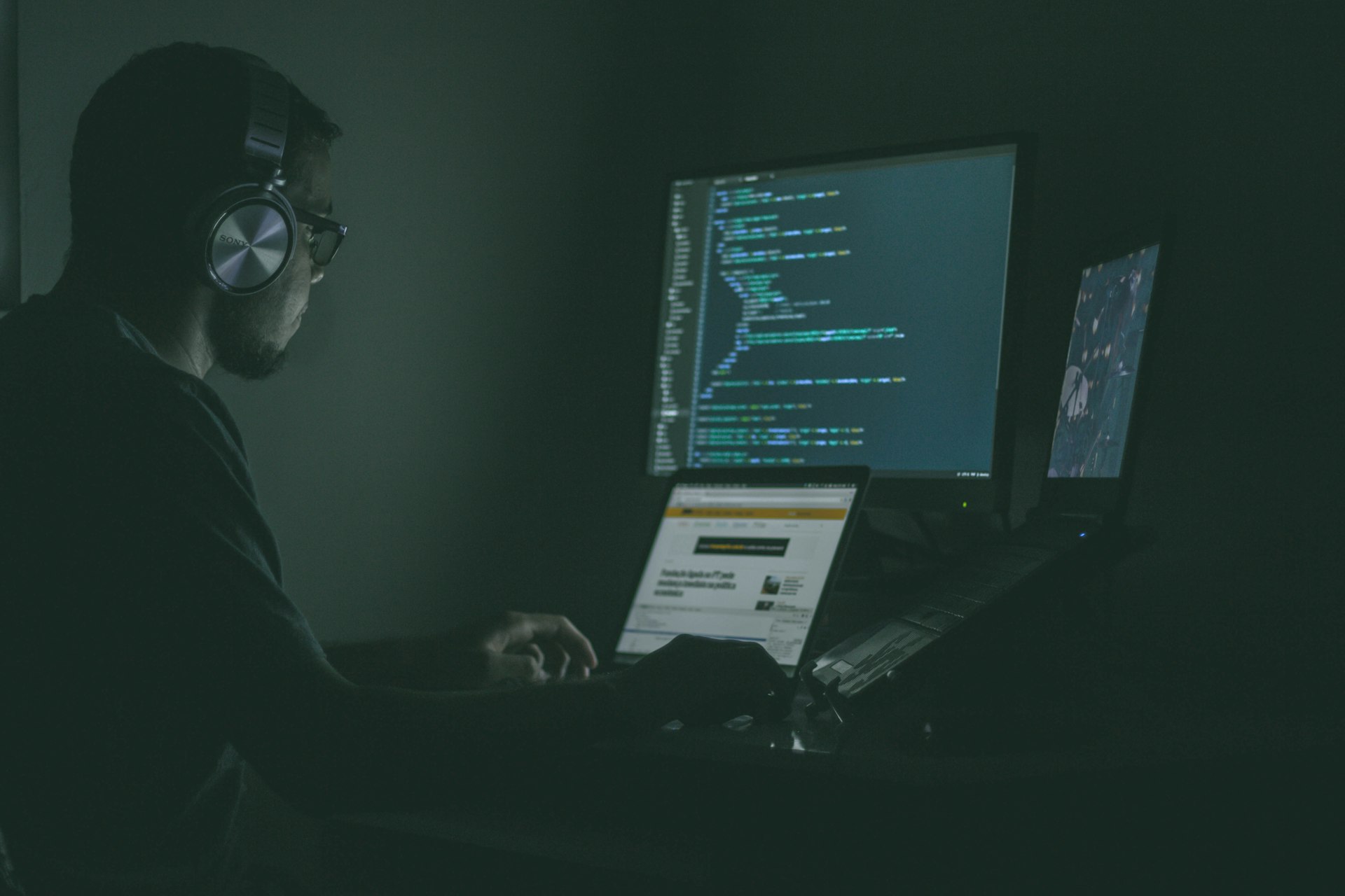 Cybersecurity professionals at work