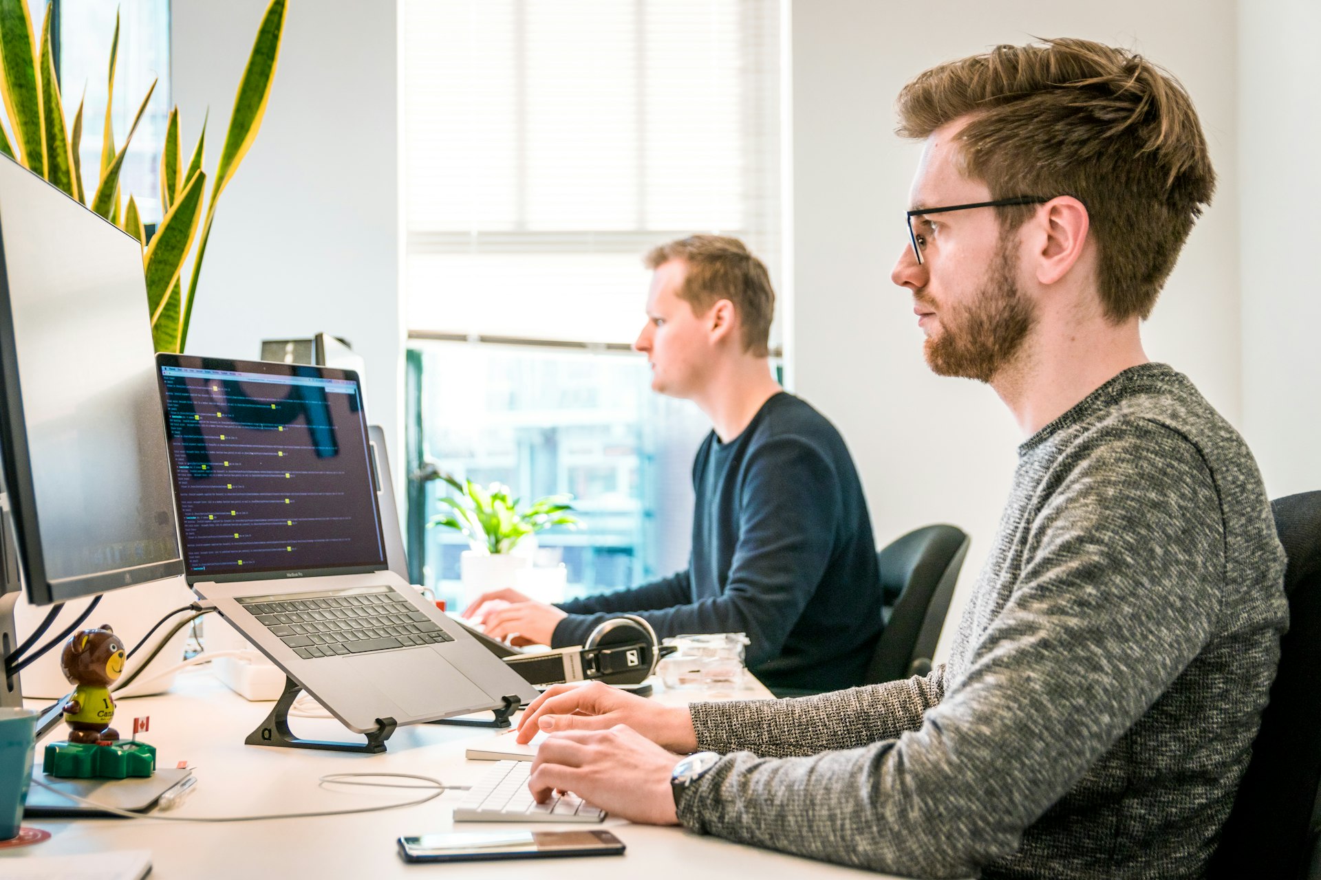 Cybersecurity team working on security solutions